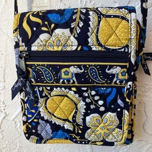 Vera Bradley NEW Blue and Yellow Print Crossbody Bag